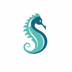 Seahorse in cartoon, doodle style. Isolated 2d vector illustration in logo, icon, sketch style, Eps 10. AI Generative - obrazy, fototapety, plakaty