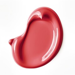 A close up of a red liquid on a white background.