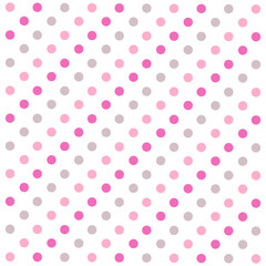 Fototapeta na wymiar Pink Polka Dots Background