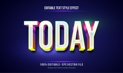 Obraz premium Editable text effect glowing vibrant gradient. Text style effect. Editable fonts 