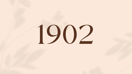 Vintage 1902 birthday, Made in 1902 Limited Edition, born in 1902 birthday design. 3d rendering flip board year 1902. - obrazy, fototapety, plakaty