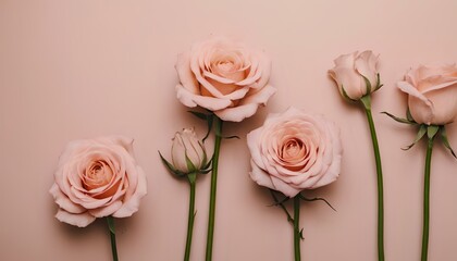blush pink roses on pink background
