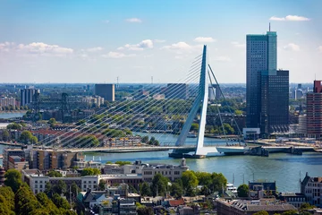 Wandaufkleber Rotterdam, Netherlands. City skyline on a beautiful sunny day © JackF