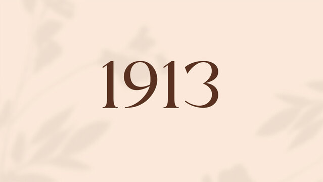 Vintage 1913 birthday, Made in 1913 Limited Edition, born in 1913 birthday design. 3d rendering flip board year 1913.