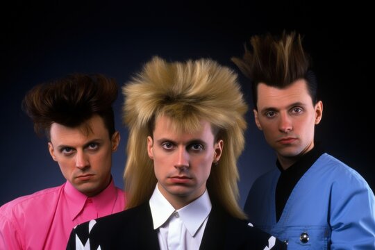 1980s new wave band group portrait