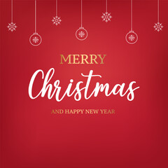 Christmas decoration border with fir branches and golden glitter confetti and sparkles of lights blur bokeh on red background. Bright Christmas and New Year design holiday frame. Vector illustration