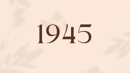 Vintage 1945 birthday, Made in 1945 Limited Edition, born in 1945 birthday design. 3d rendering flip board year 1945.