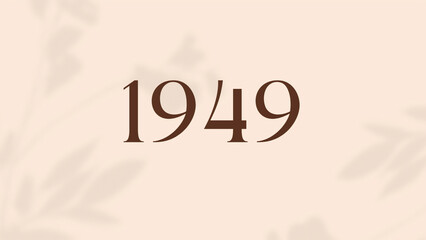 Vintage 1949 birthday, Made in 1949 Limited Edition, born in 1949 birthday design. 3d rendering flip board year 1949.