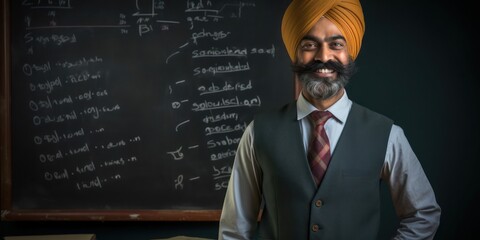 East Indian Male Professor Employee Career Handsome Environment Generative AI