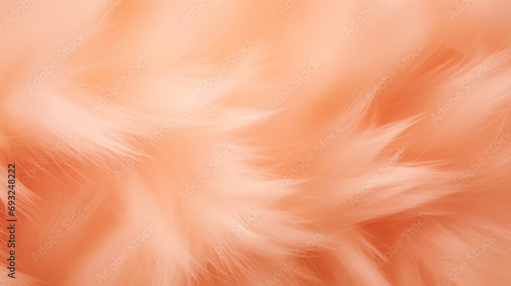 Poster closeup of a peach fuzz colored backdrop featuring a subtle ombre effect, adding depth and visual in