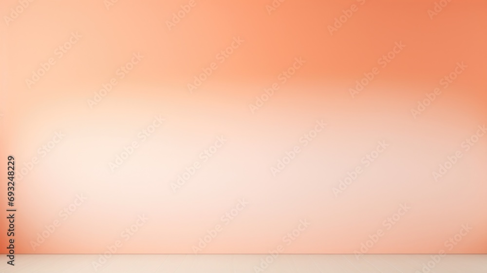 Poster minimalistic view of a peach fuzz colored backdrop, highlighting a striking ombre effect.