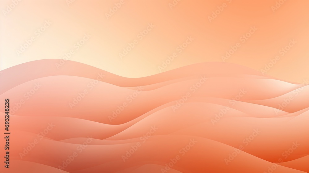 Poster minimalistic view of a peach fuzz color backdrop, with a gradient effect of darker and lighter peach