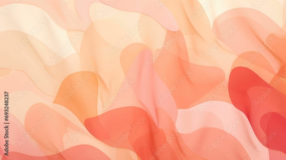Aufkleber minimalistic view of a watercolorinspired fabric with a soft gradient of peach fuzz petals in varyin