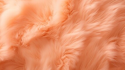 Closeup of a Peach Fuzz color product backdrop, with a mix of plush and velvety textures in varying shades of peach, creating a luxurious and gl feel. - obrazy, fototapety, plakaty