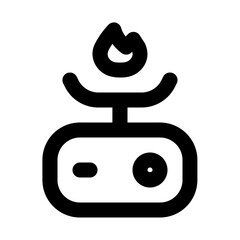 Camping Stove Line UI Icon