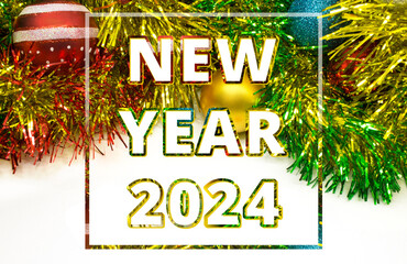 20124 Happy New Year colourful design background