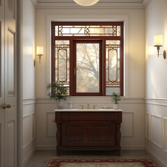 Bathroom windows. Modern to classic design.