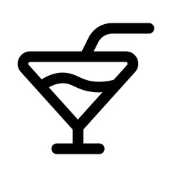 Cocktail Line UI Icon