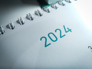 A Close up of 2024 on calendar
