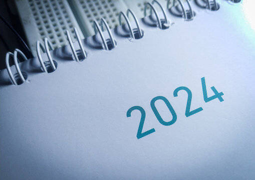 A Close up of 2024 on calendar
