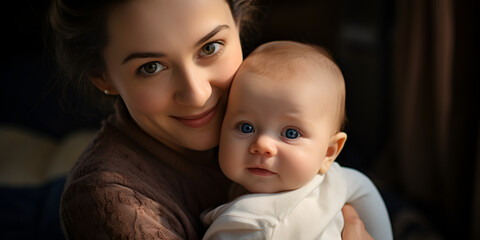 mother with her beautiful baby, motherhood, mothers day, 
