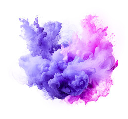 Fototapeta premium Abstract pink party fog. Isolated blue, teal, purple , aqua smoke cloud or think cloud. 3D special effects fog clouds graphic for white background, magic birthday clip art by Vita