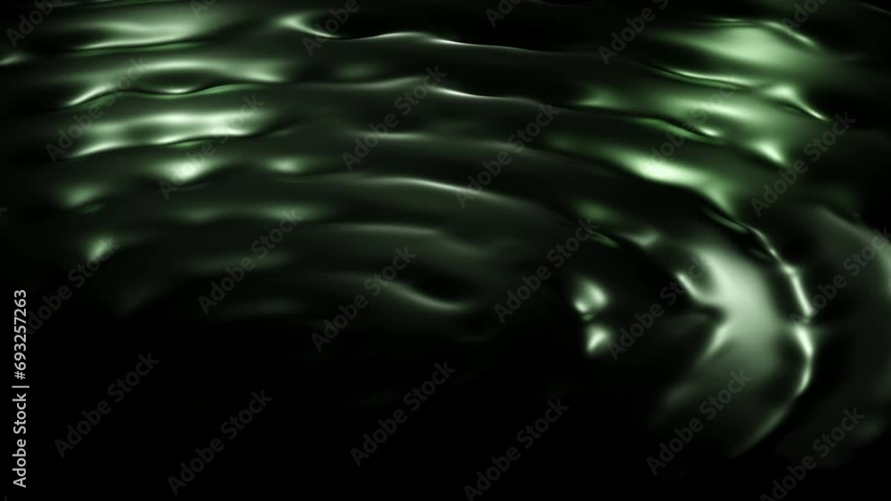 Poster moving 3d ripples on surface of liquid in dark. design. circular waves on surface of liquid in dark 