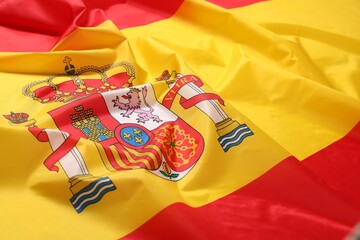 Flag of Spain as background, closeup. National symbol