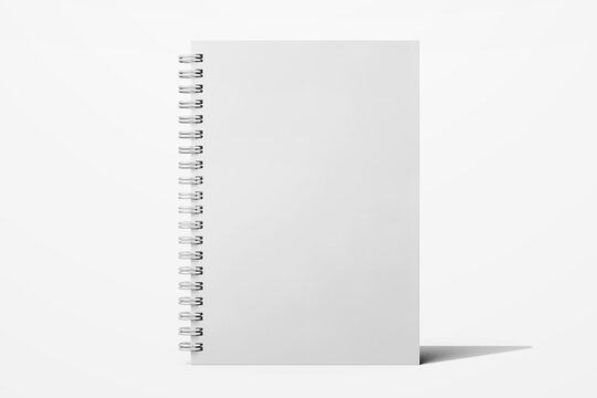 a5 wire bound spiral ring binder diary corporate notebook planner realistic mockup design template isolated in white background 3d rendering illustration