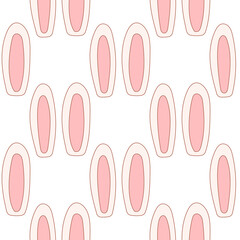 easter hare ears colored hunting pattern textile