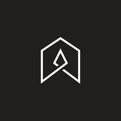 house with arrow real estate logo design