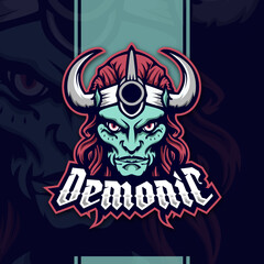Demonic esport game logo template