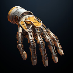 Golden robotic hand