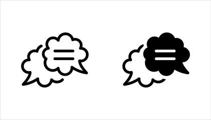 Comment icon. Chat in trendy flat design. Speech Bubble icon, vector illustration on white background