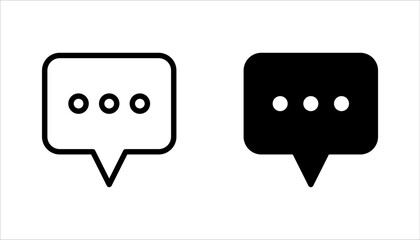 Comment icon. Chat in trendy flat design. Speech Bubble icon, vector illustration on white background