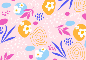 Vector colorful floral background design

