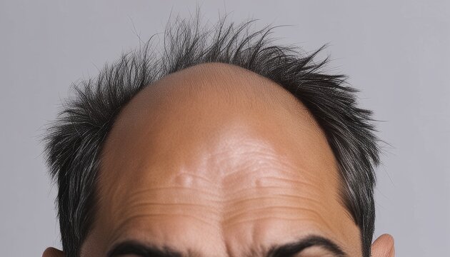 A man with a receding hairline