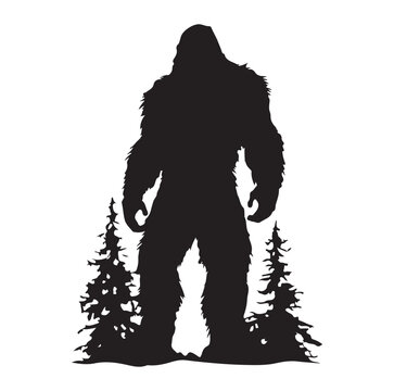 recommend clip art: Bigfoot silhouettes Vector and bigfoot concept illustration