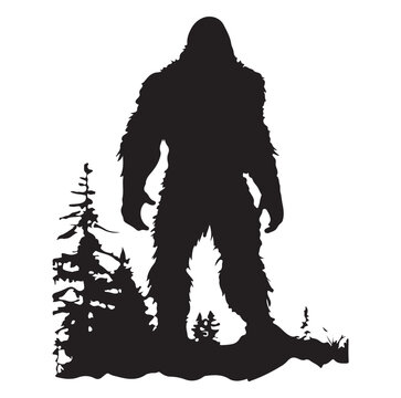 recommend clip art: Bigfoot silhouettes Vector and bigfoot concept illustration