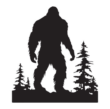 recommend clip art: Bigfoot silhouettes Vector and bigfoot concept illustration