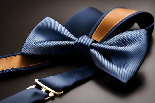 Close-up of a finely crafted bow tie, showcasing its meticulous craftsmanship.
