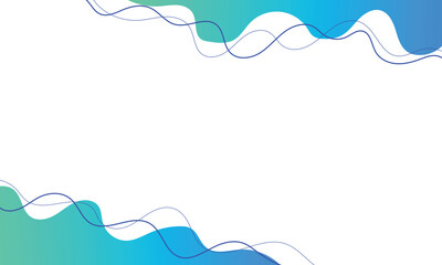 Abstract blue gradient variation background with waves