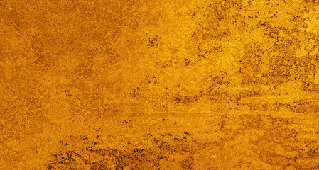 Rough grunge texture background with golden brown gradient water washing.