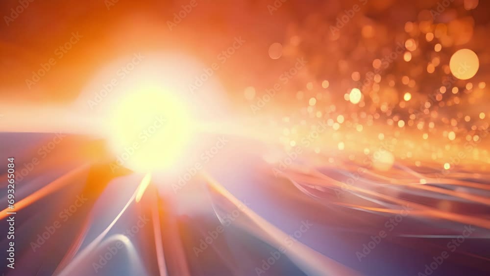 Poster upclose view of a particle momentarily disappearing behind an energy barrier before reappearing on t