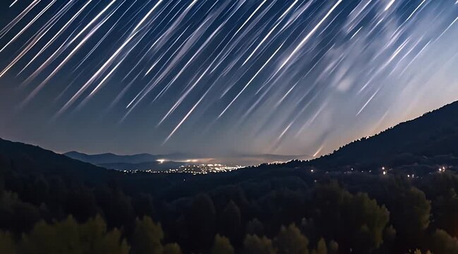 meteor shower phenomenon: falling stars spectacle