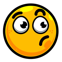 worried emoji face emoji Icon yellow vector ilustration