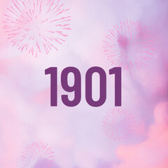 Vintage 1901 birthday, Made in 1901 Limited Edition, born in 1901 birthday design. 3d rendering flip board year 1901.