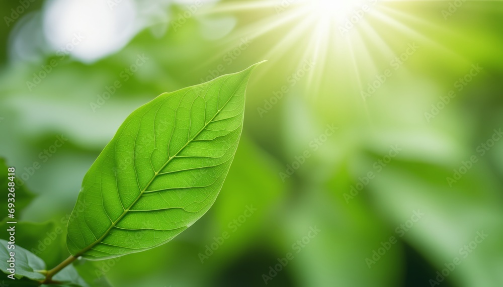 Sticker A leafy green tree with sunlight shining through