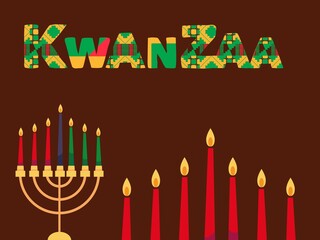 Happy Kwanzaa.Happy Kwanzaa vector flat illustration