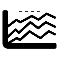 statistical line chart icon